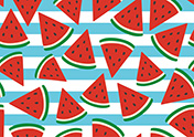 スイカ柄（大）パターン背景（A4）