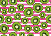 キウイ柄（大）パターン背景（A4）