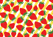 イチゴ柄（大）パターン背景-2（A4）