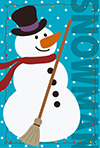 雪だるまのポストカード-1