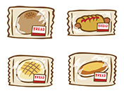 コンビニの惣菜パン-1