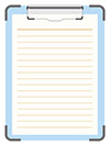 クリップボード-4（水色＋便箋）