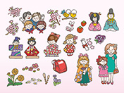 春のレトロなイラスト-1