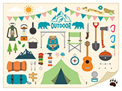 キャンプ・アウトドア素材セットA