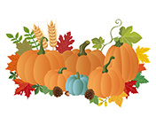 秋のかぼちゃ素材