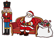 クッキーを食べるサンタクロース