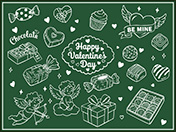 バレンタイン素材-2（黒板）