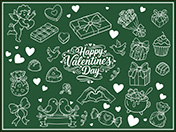 バレンタイン素材-3（黒板）