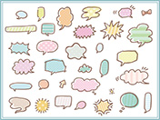 手描き吹き出しセット-5