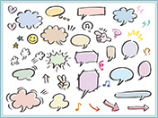 手描き吹き出しセット-9
