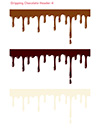 垂れたチョコレートのヘッダーセット-4