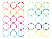 細いクレヨンの円