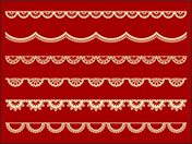 レースの素材B-5（ベージュ）