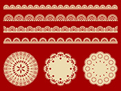 レースの素材A-5（ベージュ）