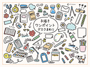 手描きワンポイント-デスクまわりA-1