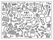 手描きワンポイント-デスクまわりA-4
