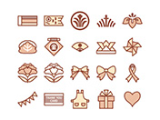 【5月行事】線画アイコン-1（茶）