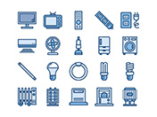 【住宅・家電A】線画アイコン（青）