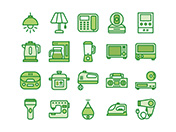 【住宅・家電B】線画アイコン（緑）