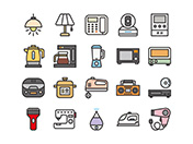 【住宅・家電B】線画アイコン（カラー）