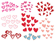 手描きのハート素材-1
