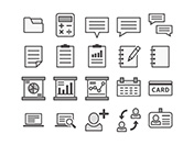 【ビジネス・事務】線画アイコン（灰）