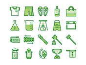 【教育・学校B】線画アイコン（緑）