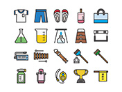 【教育・学校B】線画アイコン（カラー）