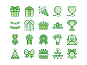 【セレモニーA】線画アイコン（緑）