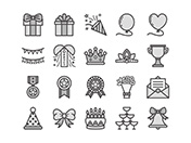 【セレモニーA】線画アイコン（モノクロ）