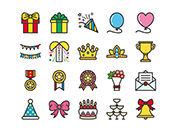 【セレモニーA】線画アイコン（カラー）