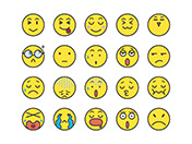 【表情・感情B】フェイスアイコン