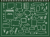 手描きあしらいセットA-3（黒板）