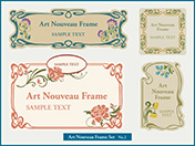 アールヌーボー風フレームセット-2