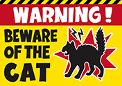 ネコに注意ポスター-1（A4横）