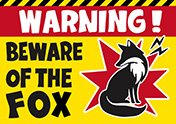 キツネに注意ポスター-1（A4横）