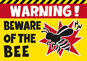 ハチに注意ポスター-1（A4横）
