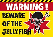 クラゲに注意ポスター-1（A4横）