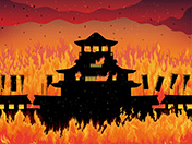 落城のイラスト
