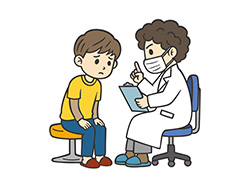 男性医師と男性患者-1-問診