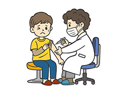 男性医師と男性患者-2-注射