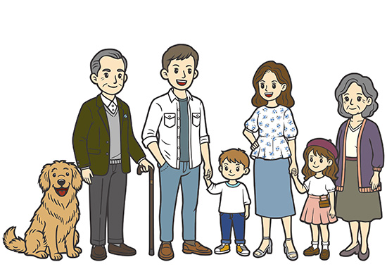 6人家族-1-3世帯・犬