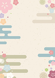 梅と霞の背景-1（A4縦）