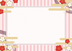 梅と霞の背景-4（A4横）