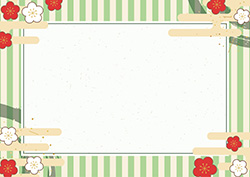 梅と霞の背景-5（A4横）