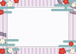 梅と霞の背景-6（A4横）