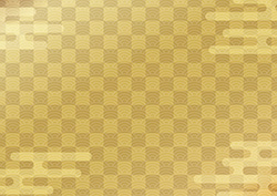 シンプルな市松と青海波-1（A4横）