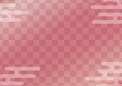 シンプルな市松と青海波-4（A4横）