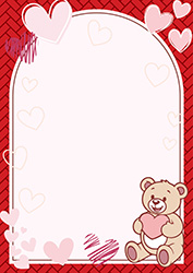 バレンタインデー背景-2（A4縦）