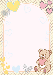 バレンタインデー背景-4（A4縦）